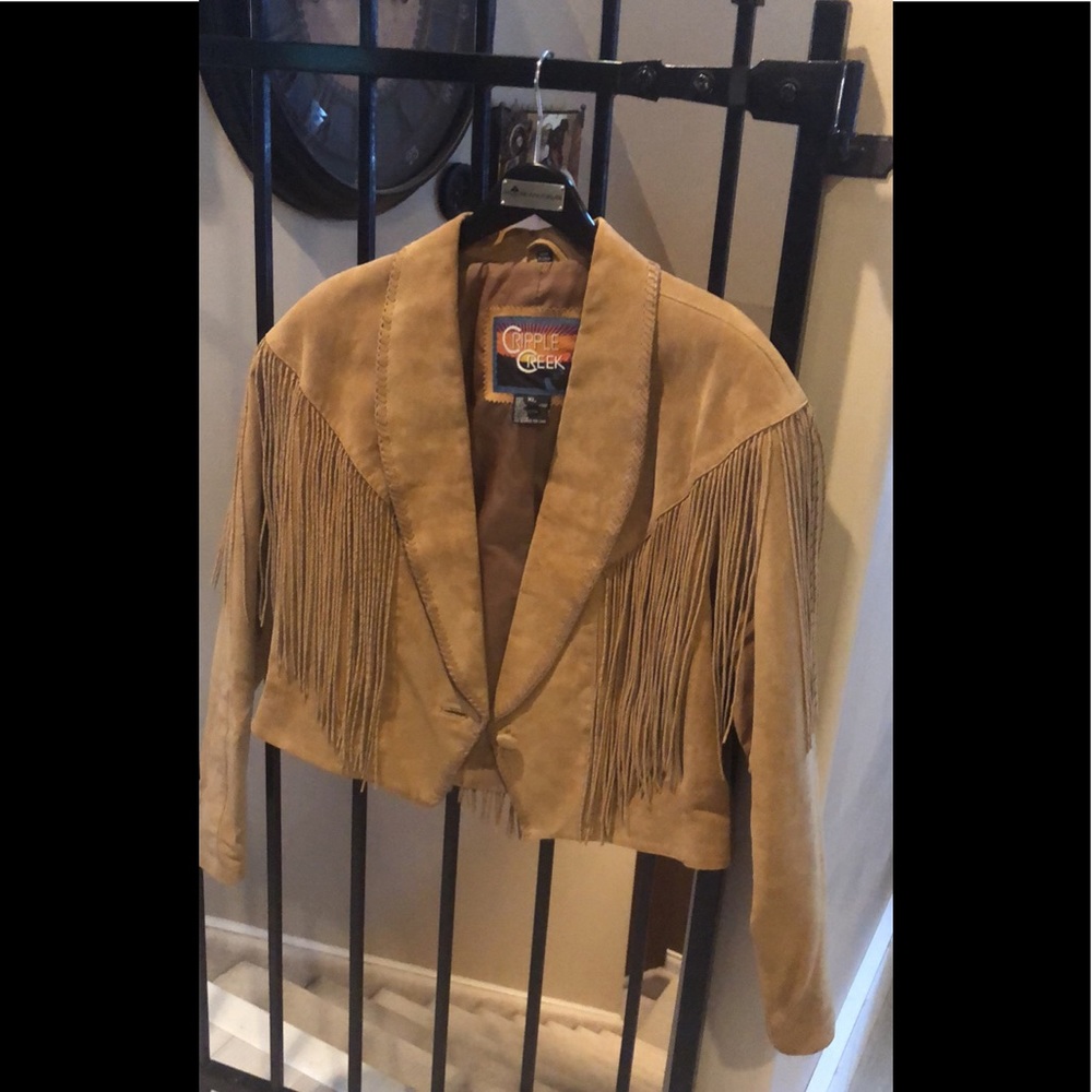 Beautiful leather fringe jacket